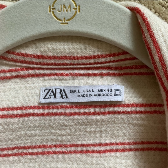 Zara Linen Camp Collar over shirt - Picture 4 of 6